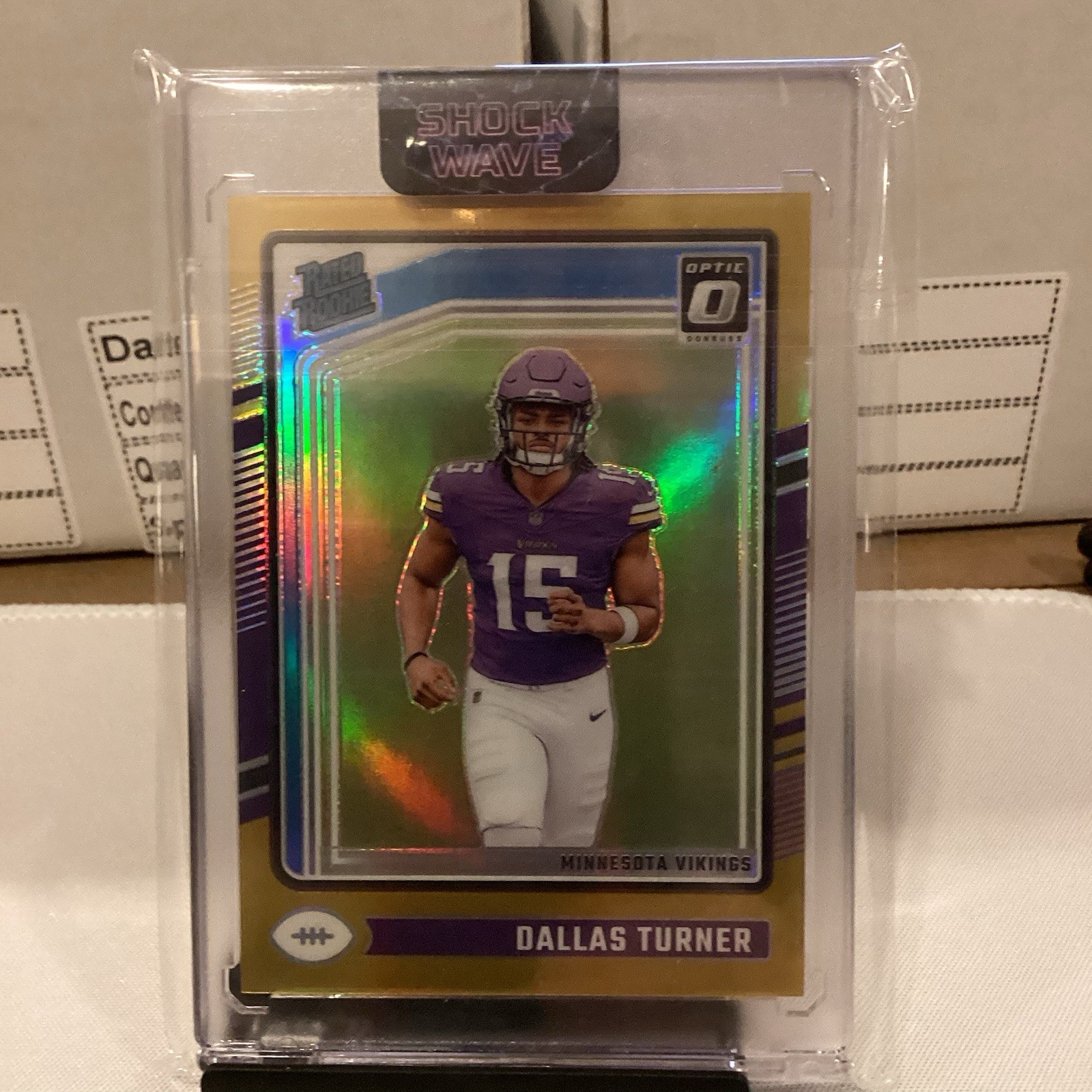 2024 Panini Donruss Optic Rated Rookie Dallas Turner #224 Gold Prizm (RC) 6/10