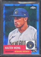Kolten Wong 2022 Topps Chrome Platinum Blue Atomic Refractor #209 (17/100)