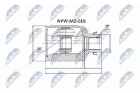 Nty Gelenksatz, Antriebswelle NPW-MZ-019 FüR Mazda