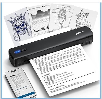 Polono D810   kabelloser Thermodrucker für A4-Dokumente mit Bluetooth
