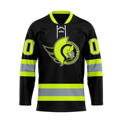 Personalized Ottawa Senators Special Honoring Firefighters Lace Hockey Shirt
