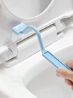 1PC V-Shaped Toilet Brush–Small Curved Plastic Brush for Deep Bathroom Cleani-UK