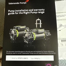 Salamander RP50TU 1.5 bar Universal Twin Centrifugal Shower Bathroom Pump - NEW