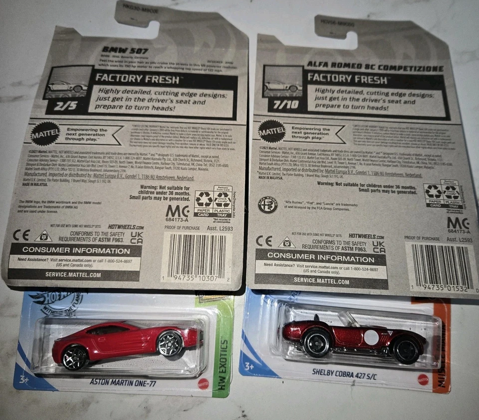 Van|Sports Car|Hot Wheels 阿斯顿·马丁 One-77 硬件异国情调|4 件装 — 第 2/4 张图片