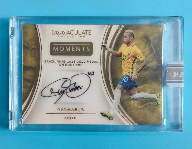 2017 Immaculate Soccer Moments Neymar Jr. AUTO 1/1 White Box Encased Brazil