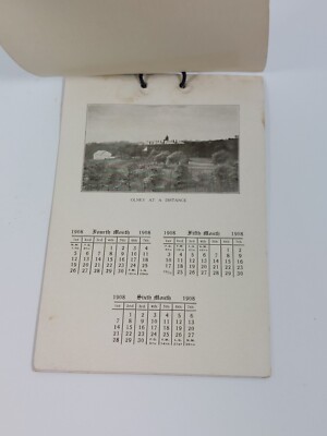 antique-1908-olney-school-calendar-advertisement-with-prints-barnesville-ohio-oh-ebay