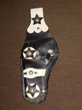 VINTAGE WESTERN COWBOY TOY 11 1/2" HIGH LEATHER GUN HOLSTER
