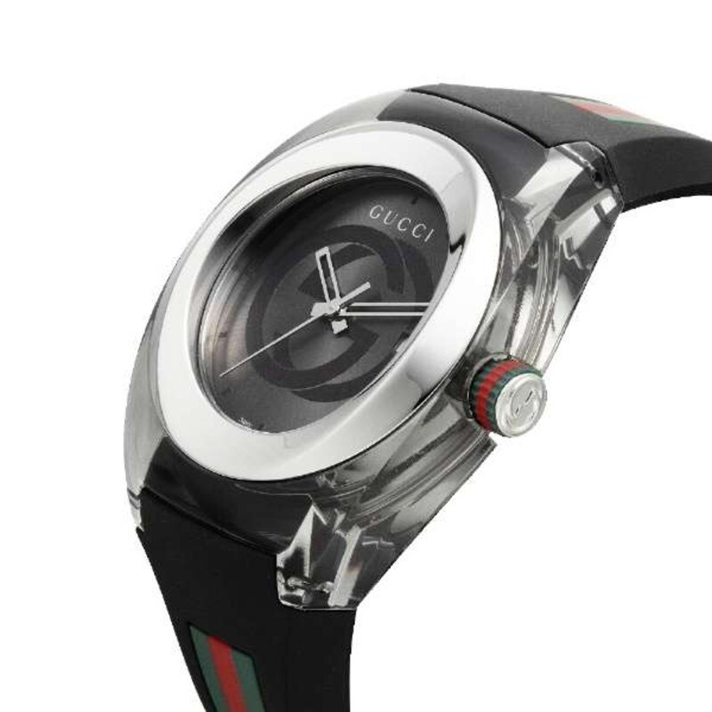 Gucci YA137116 Sync Quartz Rubber Men's Watch New + Box & Paper's