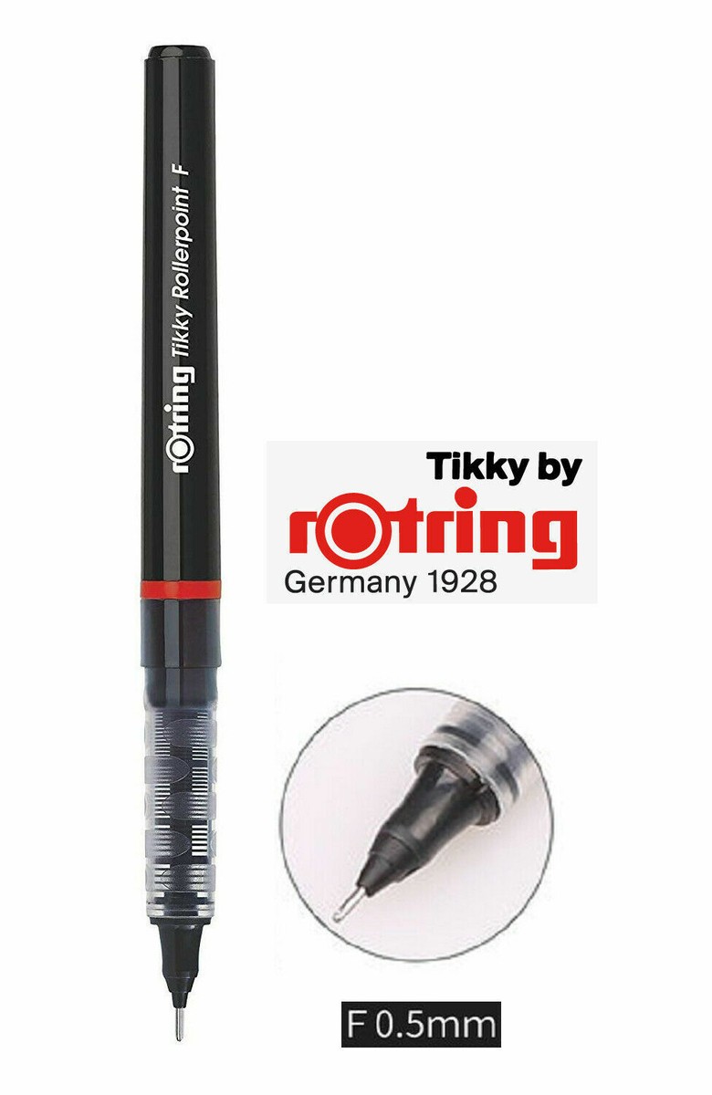 Rotring Tikky Rollerpoint Pen Fine Nib Black Ink Ballpoint Graphic  Drawing