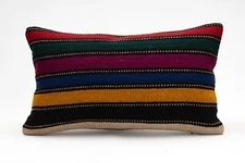 Kilim Pillow Cover, 12x20 in, Decorative Pillow, Turkish Pillow, Sofa Cushion