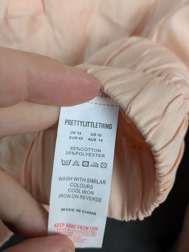 PLT light pink woven funnel neck lightweight casual top jacket size 14 New - Picture 5 of 9