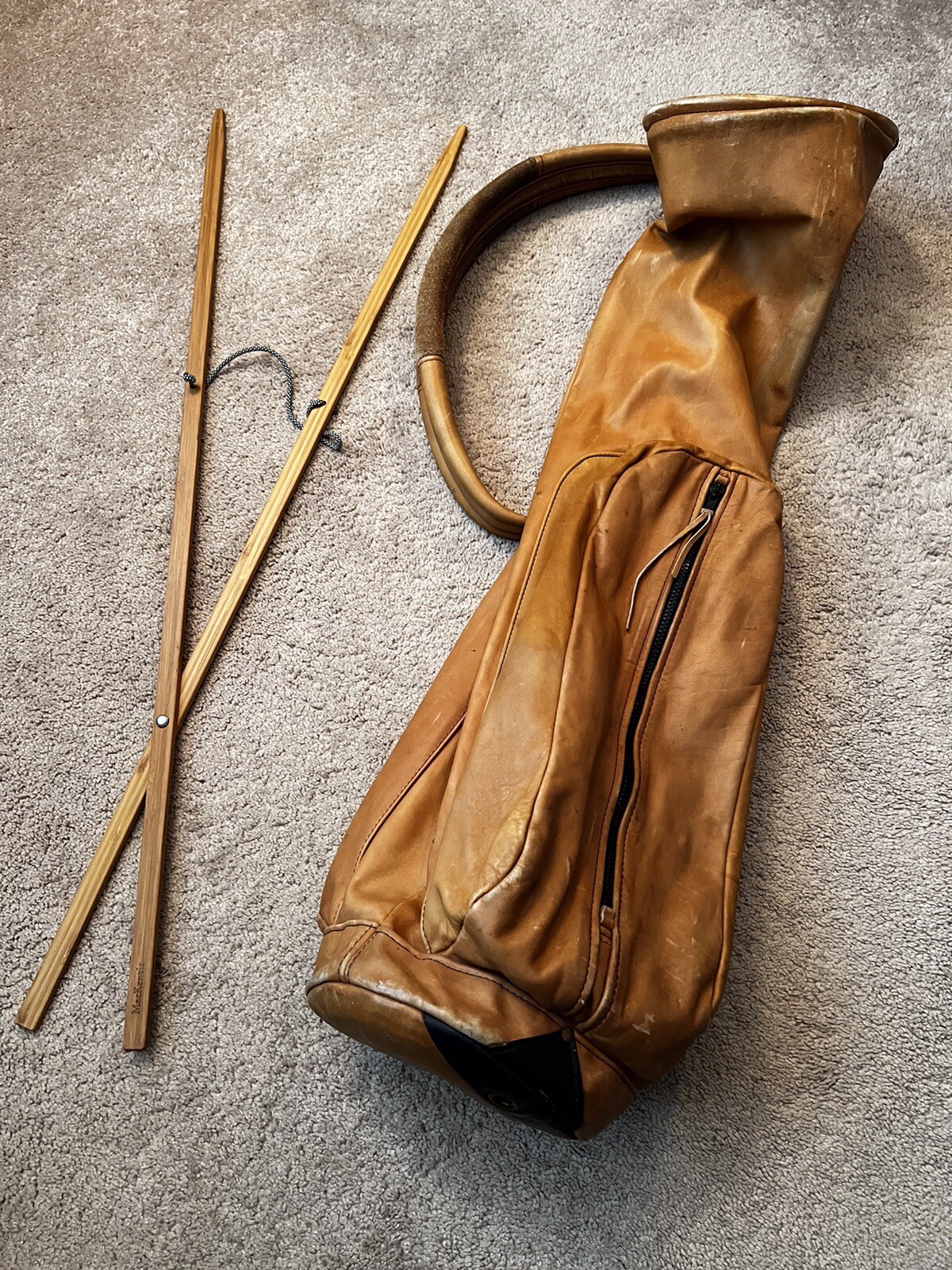 Mackenzie Leather Golf Bag Trestle Sticks Included eBay