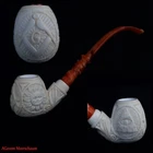 Masonic, Freemasonry, Occult, Albert Pike Block Meerschaum Smoking Pipe AGM-1846