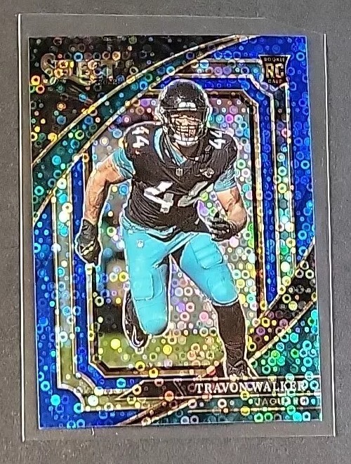 Travon Walker 2022 Panini Select Blue Disco Suite Level RC SP #9/25 Jags Rookie