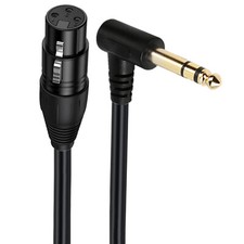 1pc XLR Female To TRS Stereo 6.35mm Male Audio Cable Microphone Guitar Amplifier