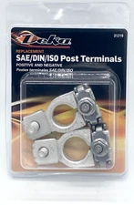 SAE / DIN / ISO Battery Post Replacement Terminals Negative & Positive Non Lead