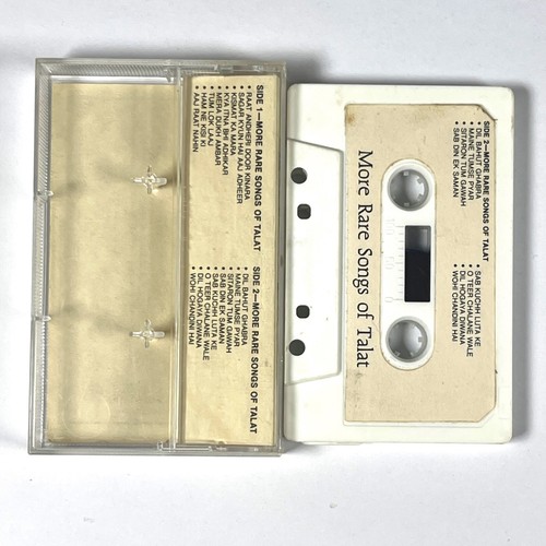 More Rare Songs of Talat Mahmood Scarce Cassette Tape Hindi Bollywood Tested - Foto 2 di 2