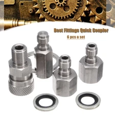 4Pcs 1/8 BSPP Quick Connect Fitting Plugs Filling Adapter for PCP Air Gun Rifle