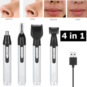 4 Dans 1 USB Clipper électrique sans fil de barbe à cheveux de teinte rechargeable