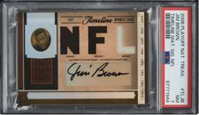 2006 National Treasures Jim Brown HOF Jersey Patch Auto #15/15 PSA 7 Pop 1