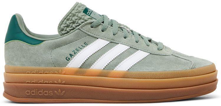靴 adidas GAZELLE BOLD GREEN GRAY adidas Originals Gazelle Bold Women's Green Suede - Mineral Green