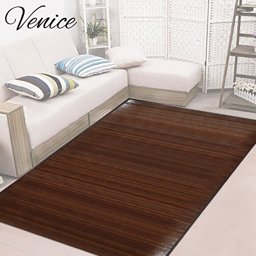Venice Bamboo 6 X 9 Floor Mat Area Rug Indoor Carpet Walnut