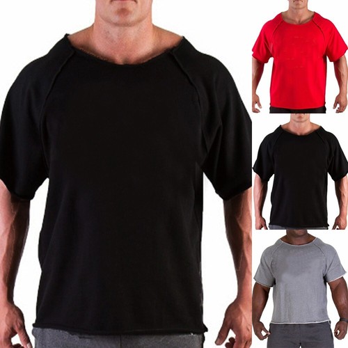 Stylish Men's Workout Apparel Bodybuilding Fitness Round Neck Cotton
