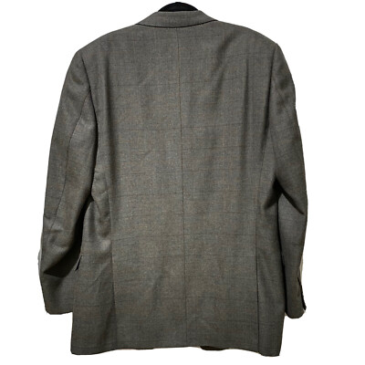 Ermenegildo Zegna For Mr Sid Gray Wool Cashmere Windowpane Jacket