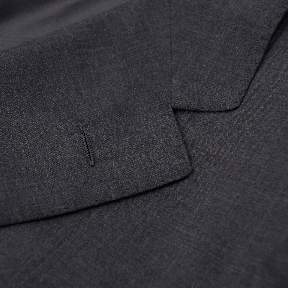 Abrigo deportivo d'Avenza Classic-Fit gris carbón tejido Super 150s lana 40R (UE 50) Foto 4 de 4