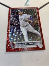 2022 Update Base Red Foilboard #US137 Eugenio Suarez /199 - Seattle Mariners
