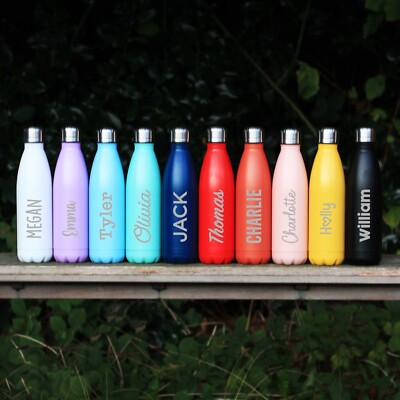 Personalisierte 500ml Trinkflasche Isolierflasche Metall Trinkflasche beliebiger Name Gravur