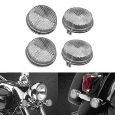 4Pcs Turn Signal Light Lens Cover For Honda Shadow Spirit Fury VT 400 750 1300