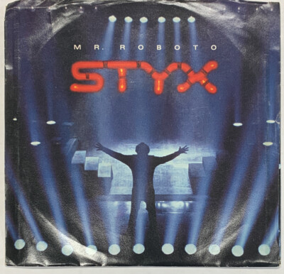 45 rpm Vintage 7” Vinyl Single Hit Record Styx - Mr Roboto Picture