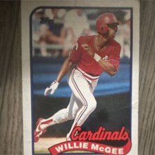 Topps 1989 Base Set Willie McGee #285 St. Louis Cardinals MLB Baseball Card