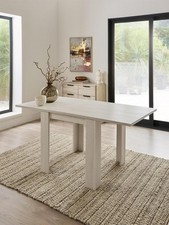 Panama 80-160 cm Extending Dining Table White Oak Modern Kitchen Furniture