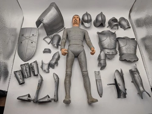Louis Marx Sir Stuart Silver Noble Knight Action Figure 11.5-inch 1968 Vintage