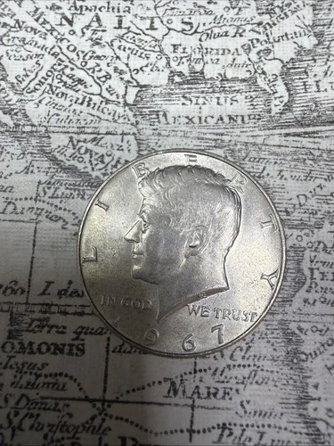 1967 40% Silver Kennedy Half AU - KH02