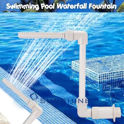 Waterfall Pool Fountain - for Above /In-Ground Pools, Adjustable Pool Sprinkler