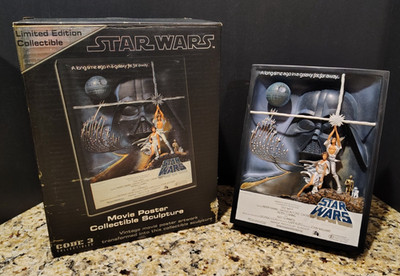 A New Hope 3D Sculpture Movie Poster STAR WARS Code 3 Collectibles MIB
