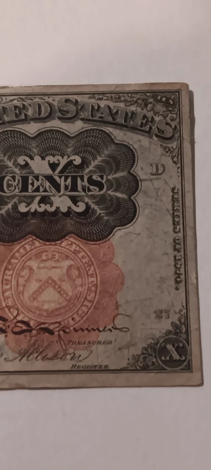 1864 US Fractional Currency 10 Cents Note - Third Issue - William M. Meredith - Image 4 of 4