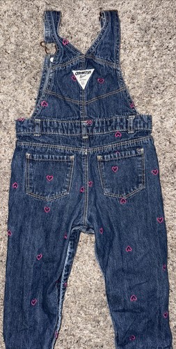 Mono vaquero Osh Kosh niñas corazones rosas 24 meses - Imagen 3 de 4