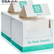 Biodegradable Face Towels 100 Count Disposabl...