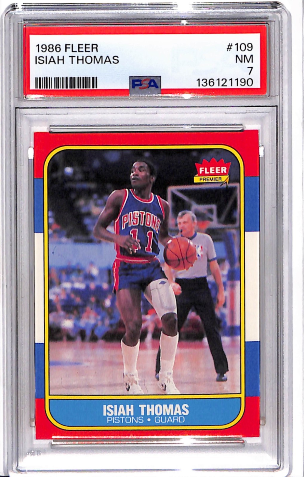 1986-87 Fleer - Isiah Thomas #109 PSA 7