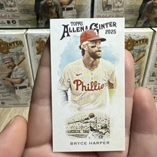 2025 Topps Allen And Ginter Bryce Harper Mini 1889 N222 Variation Phillies