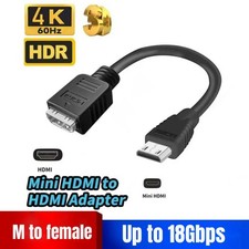 4K HDMI to Mini HDMI Adapter Converter Cable Mini HDMI to HDMI female Adapter