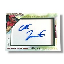 Caleb Lomavita Auto 2025 Panini Boys of Summer Jumbo Acetate Signatures 151/199