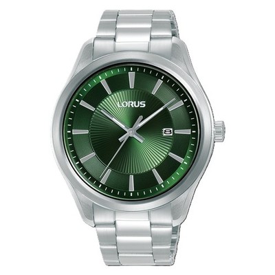 Lorus Uhr Herren RH929RX9 grünes Zifferblatt Edelstahlarmband UVP 64,99 £ 