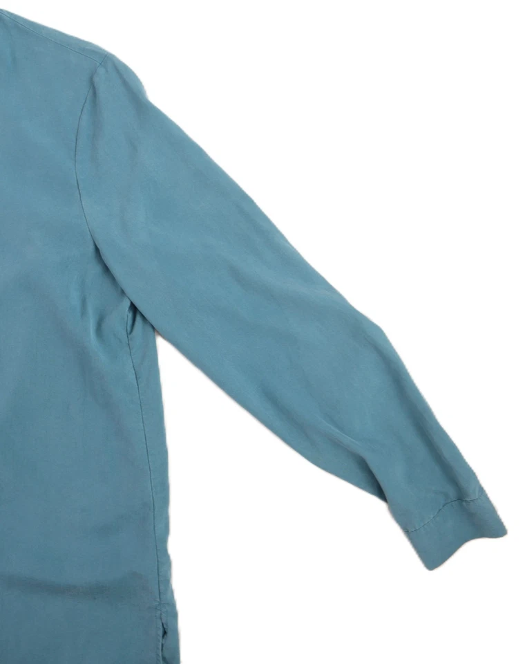 Camisa de manga larga azul pequeña para mujer EILEEN FISHER US Foto 3 de 4