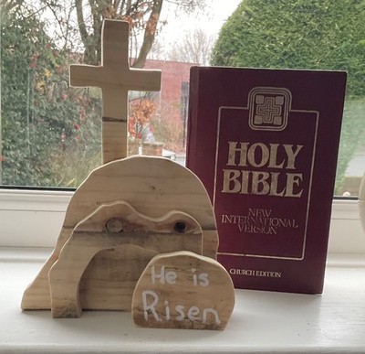 Rustic reclaimed Wood Sepulchre Empty Tomb Handmade Home Decor 23x16cms