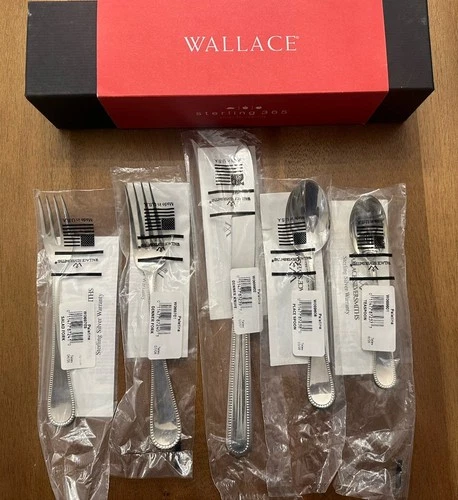 5 Wallace Palatina Sterling Silver 5 Piece Dinner Place Settings + Butter Knife